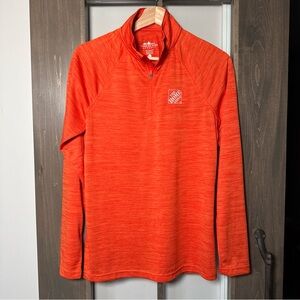 The Home Depot Embroidered Logo Pullover 1/4 Zip Athletic Shirt Gorpcore Orange